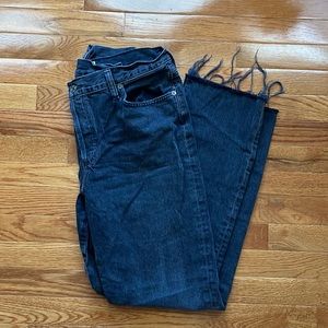 Agolde criss cross straight leg jeans